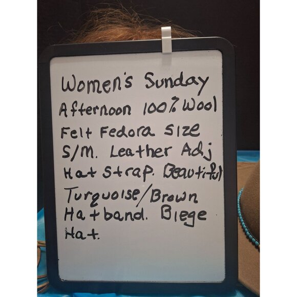 Sunday Afternoons Wool Fedora Hat S/M With Beaded Band - Picture 9 of 9